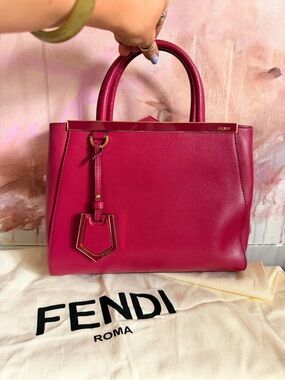Fendi Pink Leather Top-Handle Bag